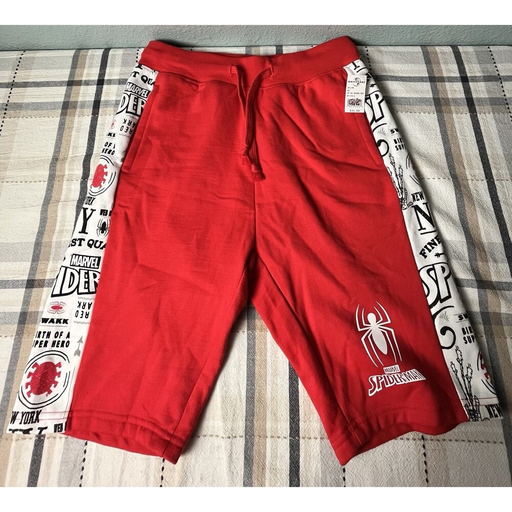 Marvel Spider-Man Wall Crawler Graphic Sweat Shorts XS Universal NWT